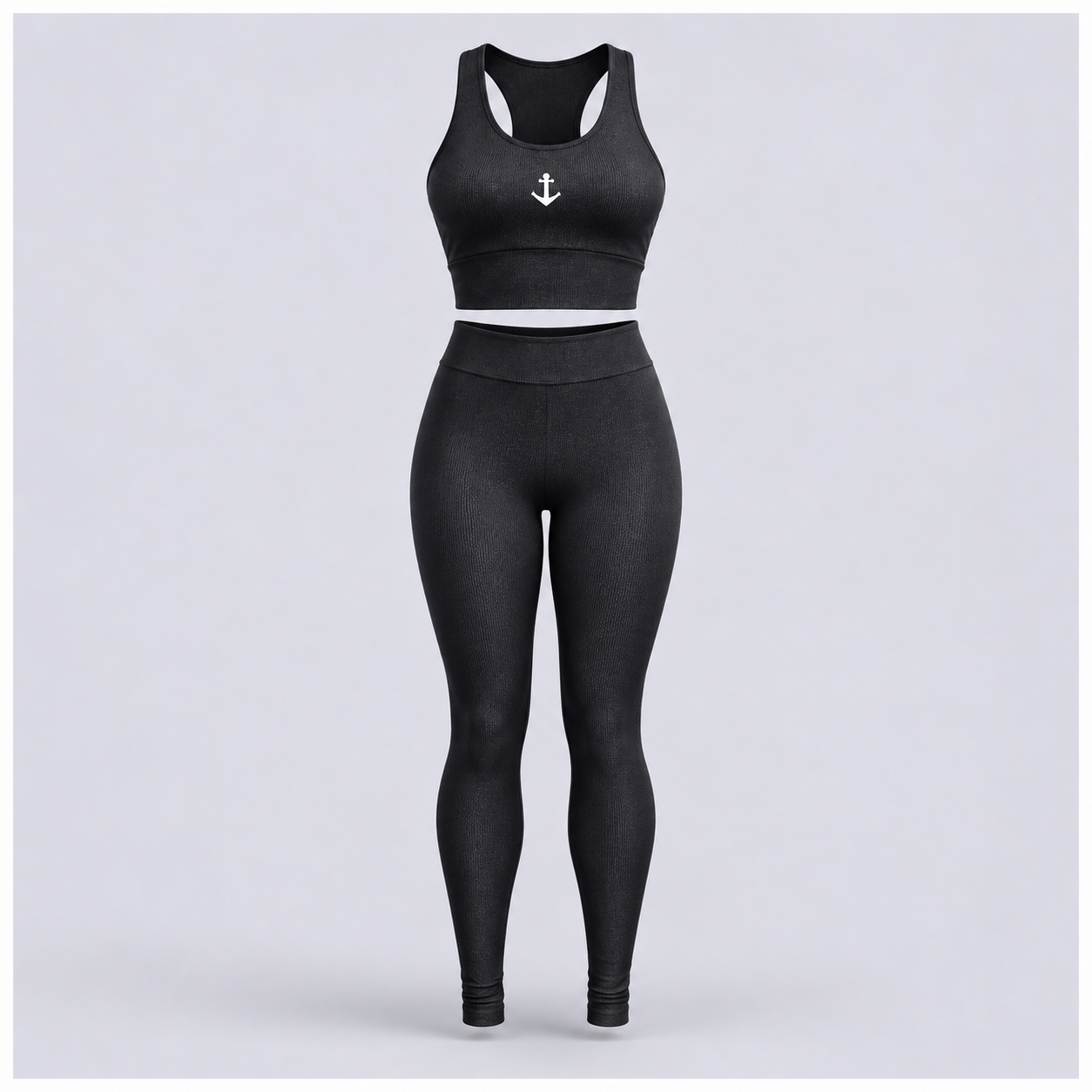 Conjunto top + legging — referência visual 1; detalhes a confirmar